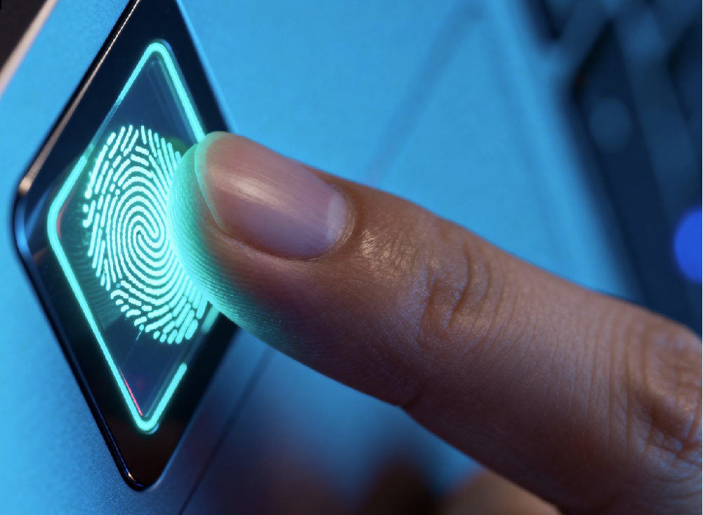 fingerprint scan biometric security laptop